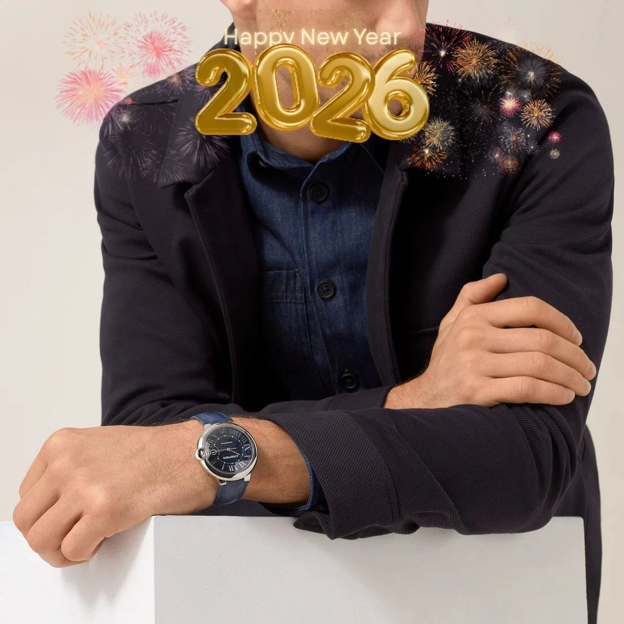 Ballon Bleu de Cartier Cuir Bleu 42mm