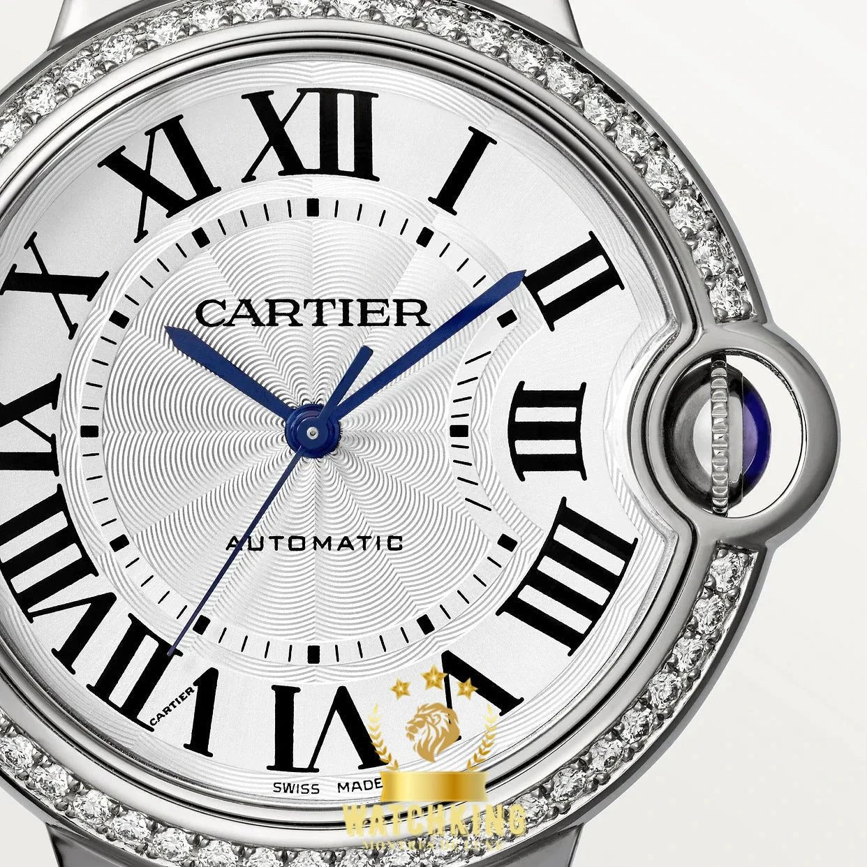 Ballon Bleu Strass Argenté 36mm - by My Store -