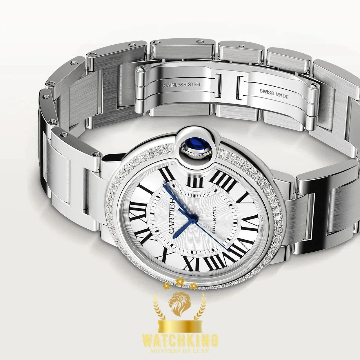 Ballon Bleu Strass Argenté 36mm - by My Store -
