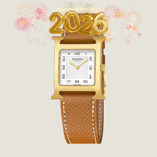 Hermès Heure H Doré/Marron
