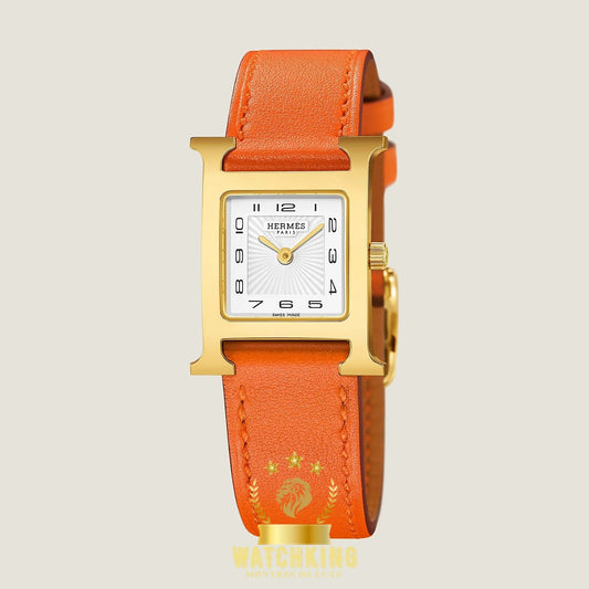 Hermès Heure H Doré Orange