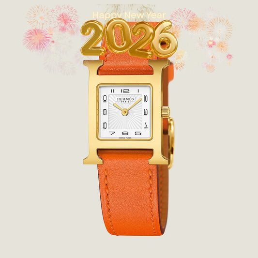Hermès Heure H Doré Orange