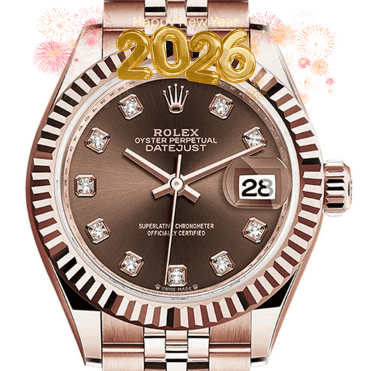 Rolex Lady-Datejust Marron 28mm