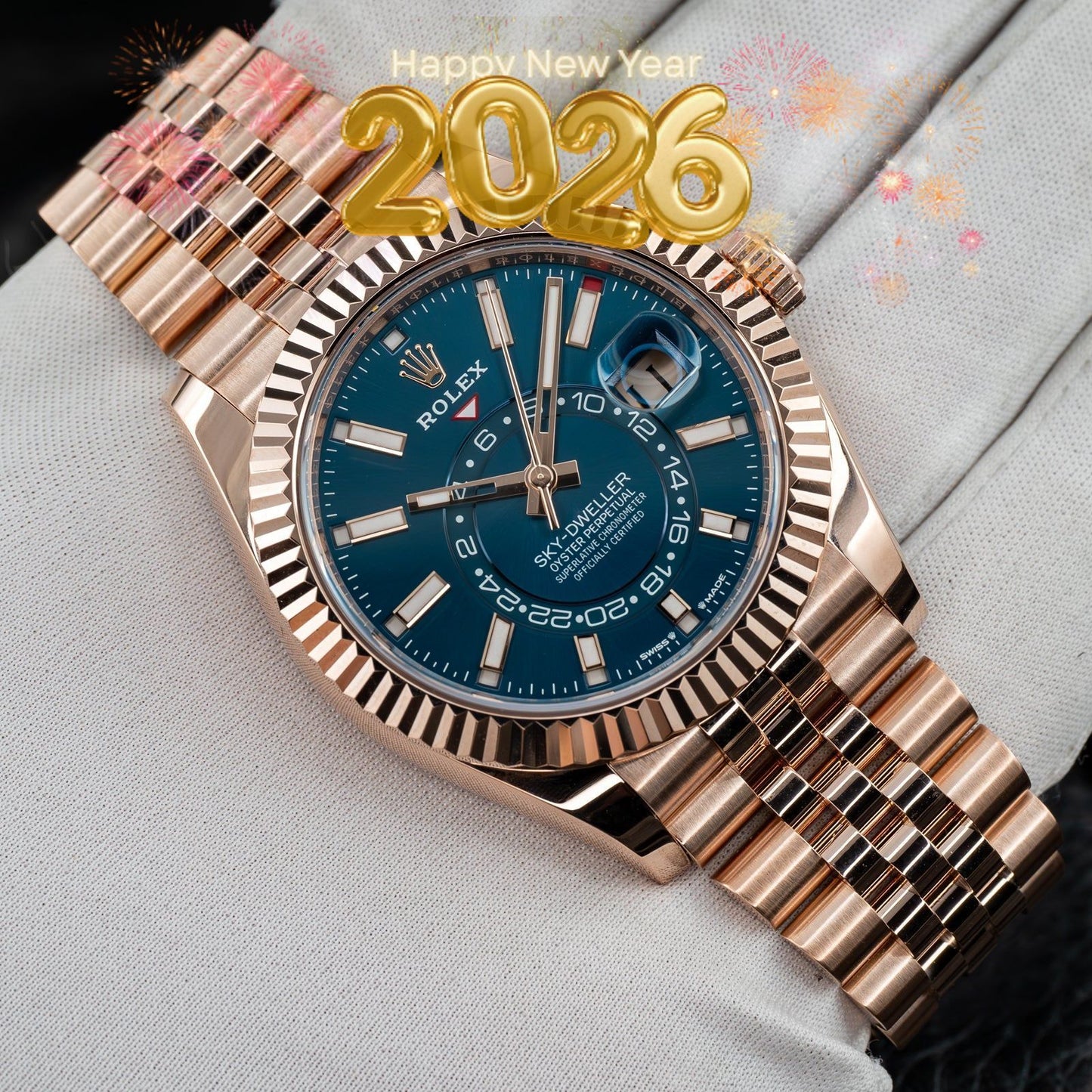 Rolex Sky-Dweller Or Rose Bleu 42mm🇨🇭