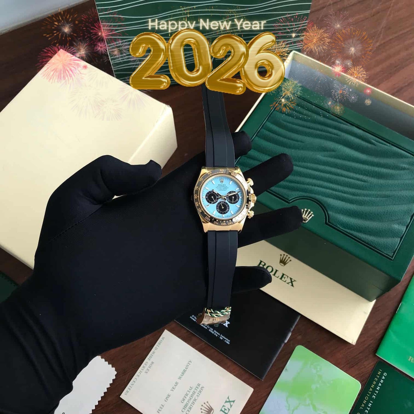 Rolex Cosmograph Daytona Caoutchouc Turquoise 40mm