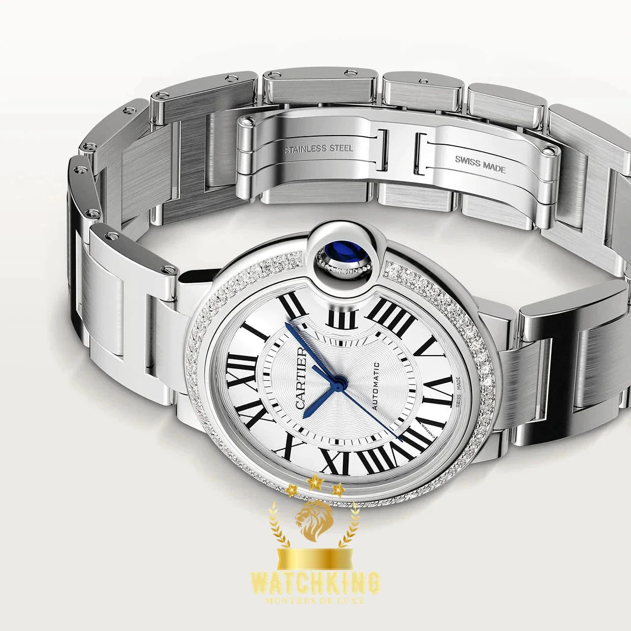 Ballon Bleu Strass Argenté 36mm -  by My Store - 