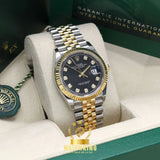 Rolex Datejust 36mm Noir Pierres
