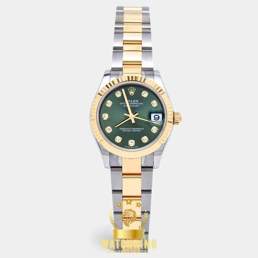 Rolex Datejust Vert Olive Gris/Doré 31mm
