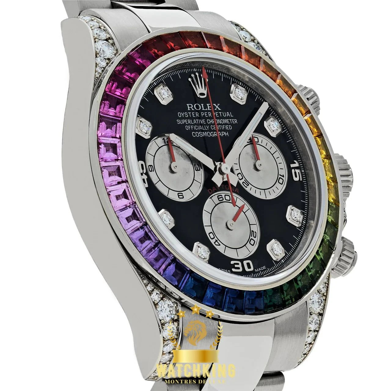 Rolex Daytona Rainbow Argenté 40mm
