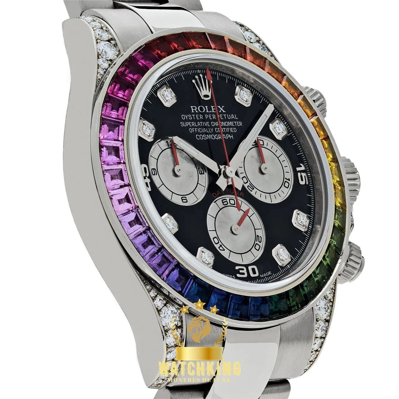 Rolex Daytona Rainbow Argenté 40mm