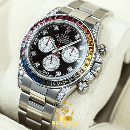 Rolex Daytona Rainbow Argenté 40mm
