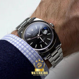 Rolex Datejust Argenté/Noir