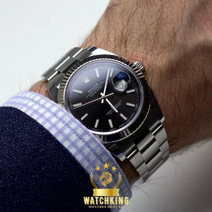 Rolex Datejust Argenté/Noir