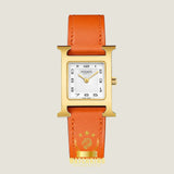 Hermès Heure H Doré Orange
