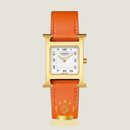 Hermès Heure H Doré Orange