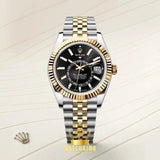 Rolex Sky-Dweller Argenté/Doré 42mm