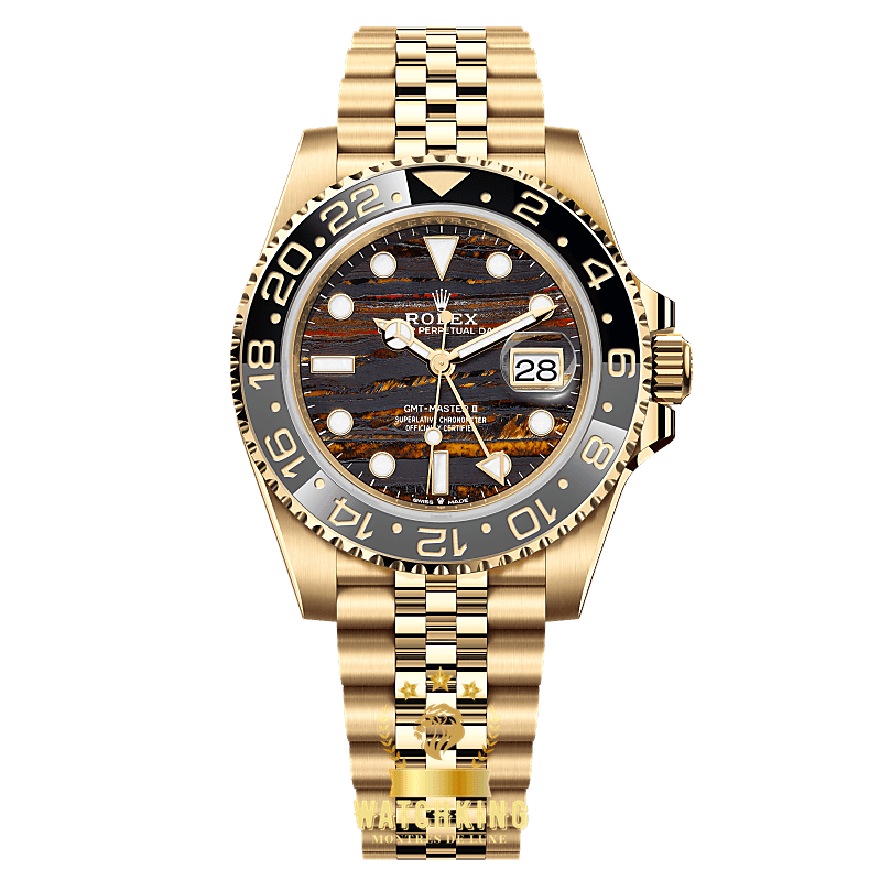 Rolex GMT-MASTER II Doré/Tiger Iron 40mm