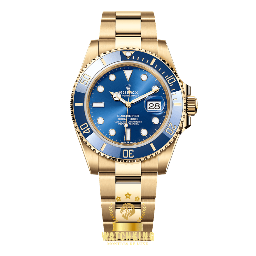 Rolex Submariner Or Jaune/Bleu