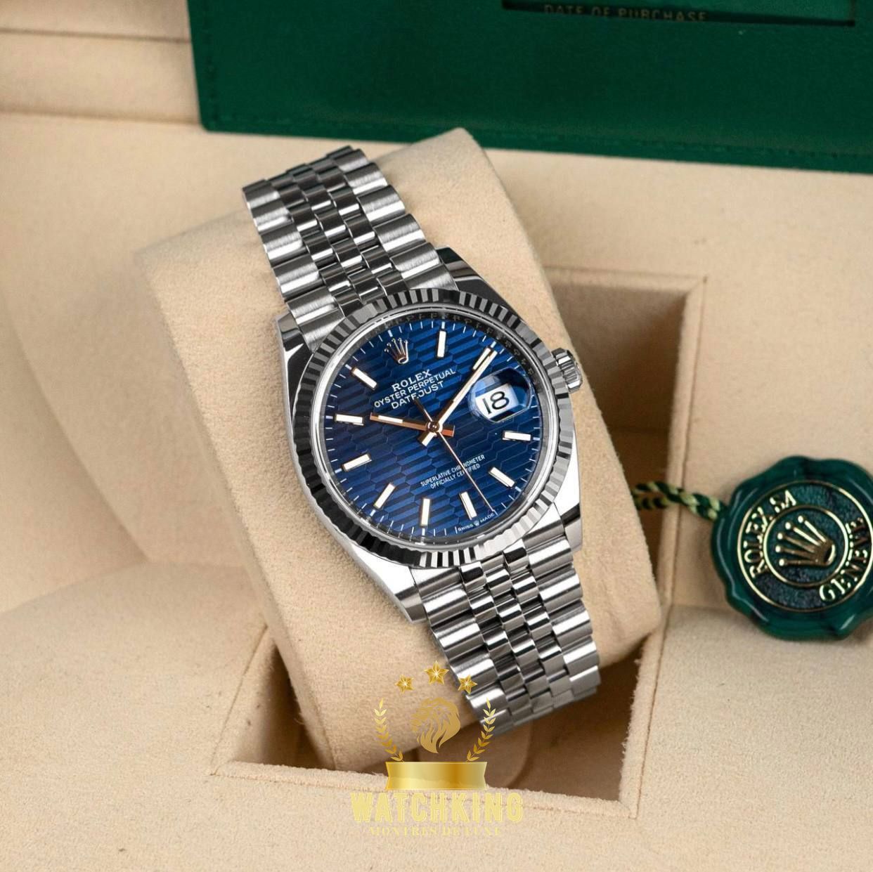Rolex Datejust Bleu Cannelé 41mm
