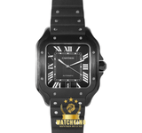 Santos de Cartier Caoutchouc Noir