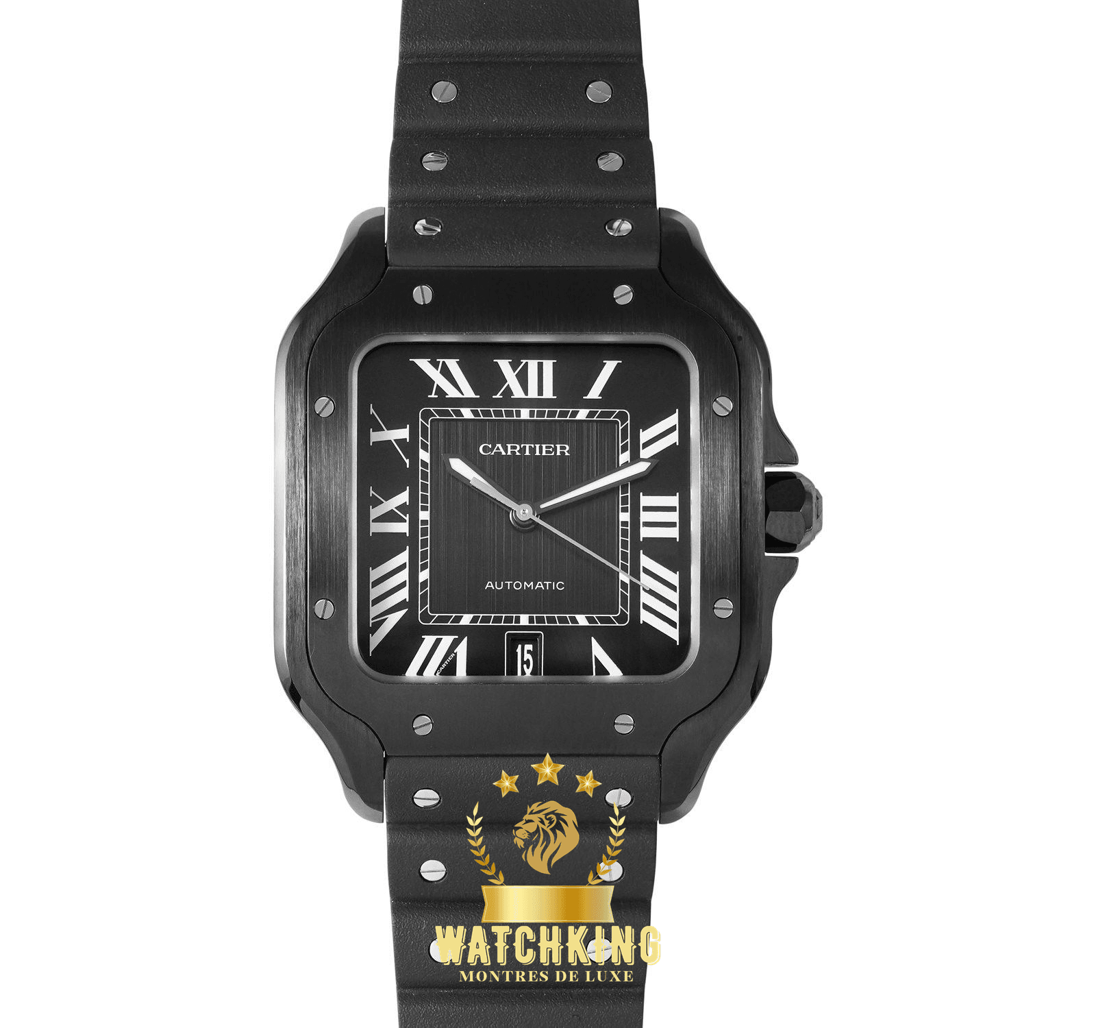 Santos de Cartier Caoutchouc Noir