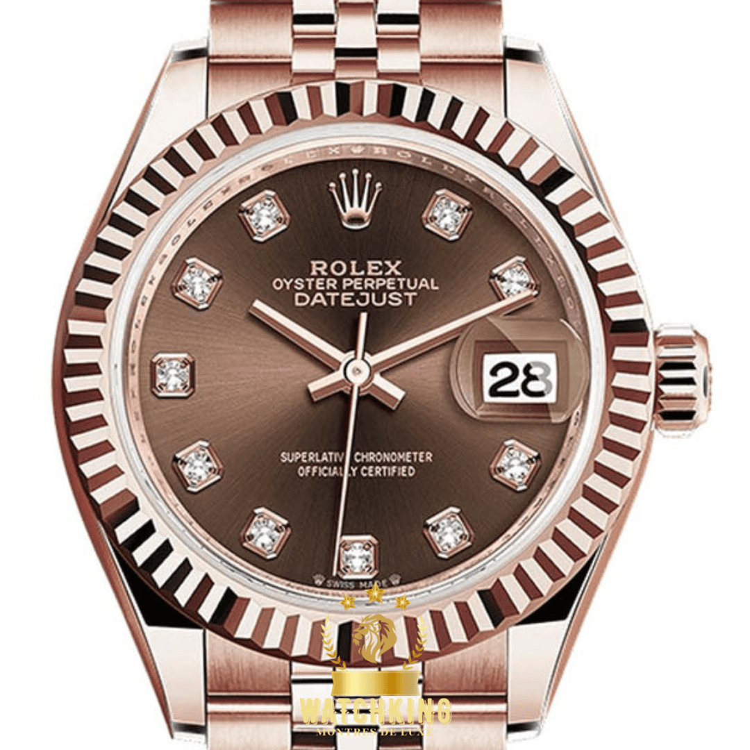 Rolex Lady-Datejust Marron 28mm