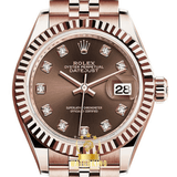 Rolex Lady-Datejust Marron 28mm
