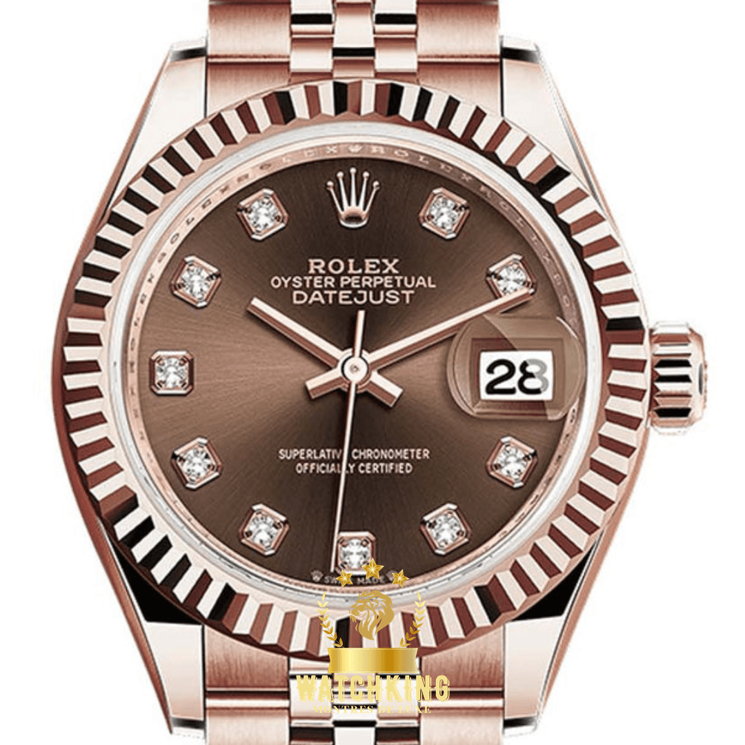 Rolex Lady-Datejust Marron 28mm
