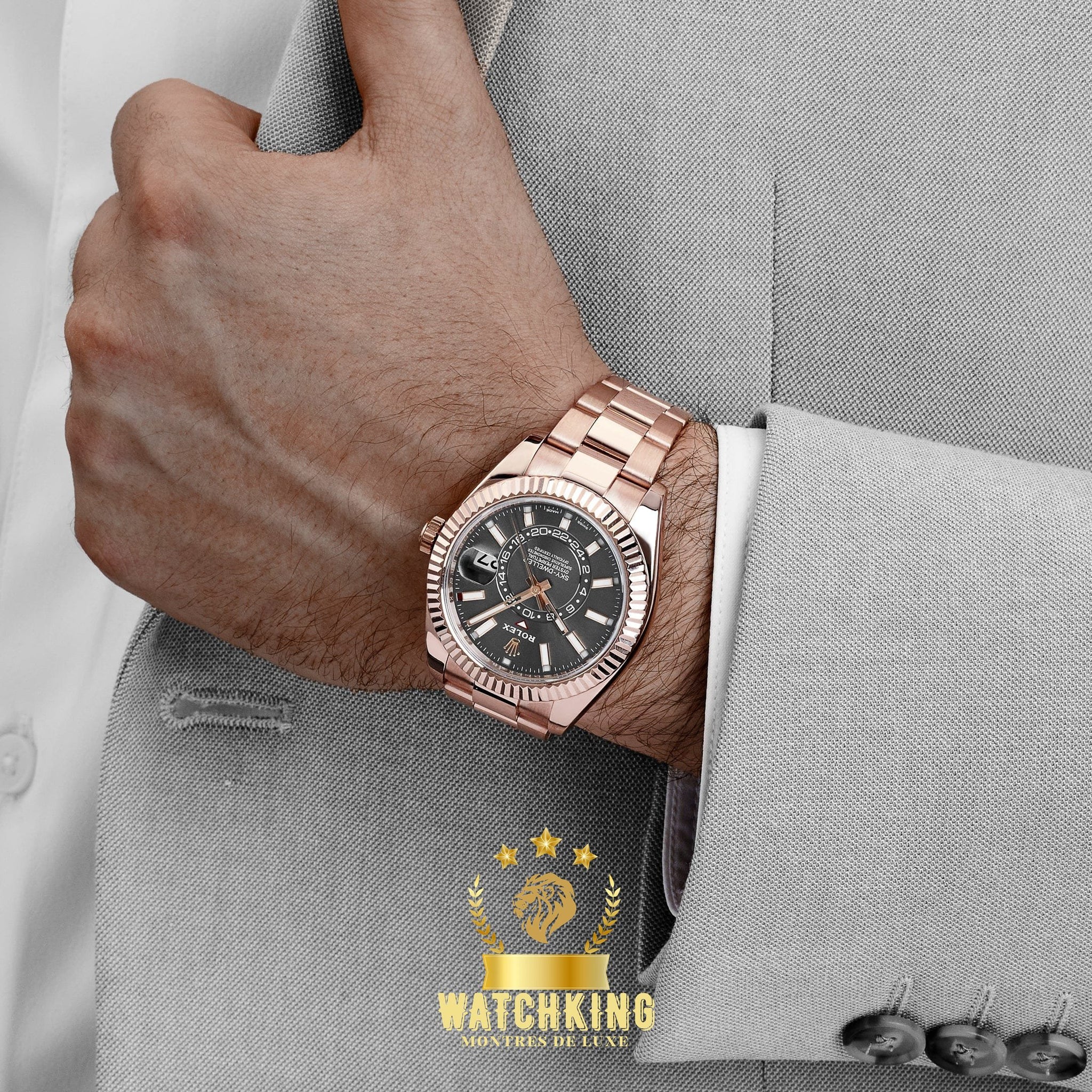 Rolex Sky-Dweller Or Rose Gris 42mm