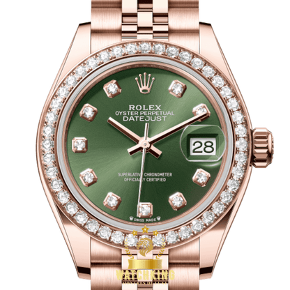 Rolex Lady-Datejust Vert Sertie 28mm