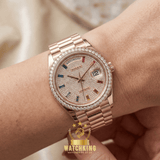 Rolex Day-date Or Rose Pierres 36mm