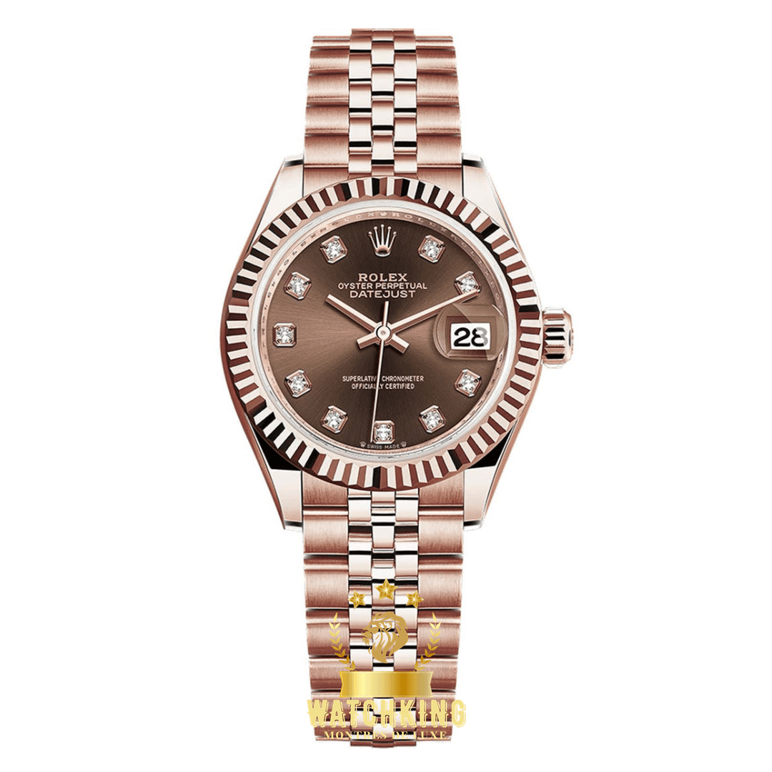 Rolex Lady-Datejust Marron 28mm