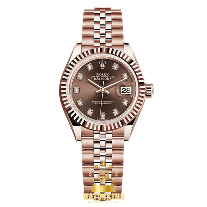 Rolex Lady-Datejust Marron 28mm