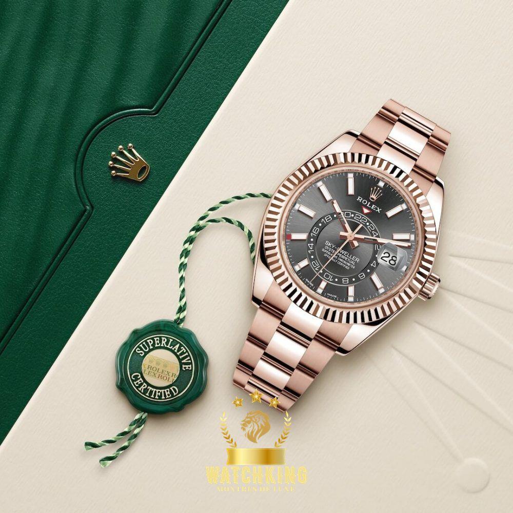 Rolex Sky-Dweller Or Rose Gris 42mm