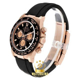 Rolex Cosmograph Daytona Caoutchouc Or Rose/Noir 40mm