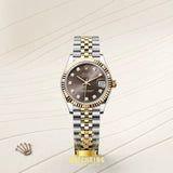 Rolex Datejust Gris/Pierres Doré Argenté 31mm