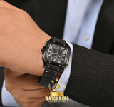 Santos de Cartier Caoutchouc Noir