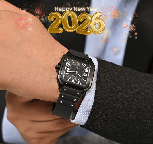 Santos de Cartier Caoutchouc Noir