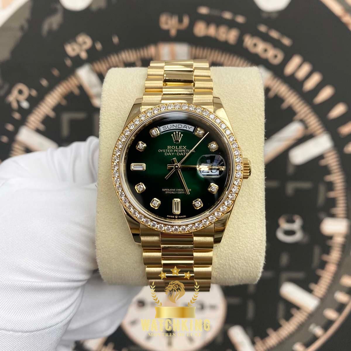 Rolex Day-date Vert Pierres 36mm