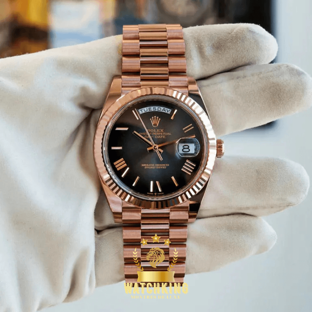 Rolex Day-Date Gris Ombré Or Rose 40mm