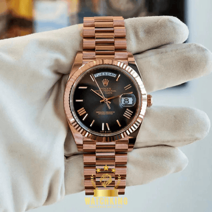 Rolex Day-Date Gris Ombré Or Rose 40mm