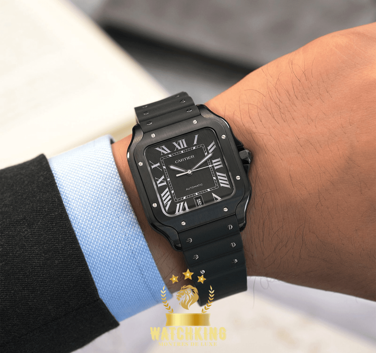 Santos de Cartier Caoutchouc Black