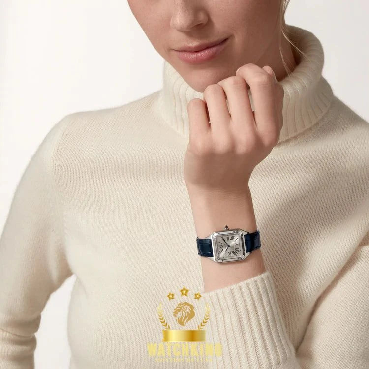 Santos-Dumont de Cartier Argenté/Bleu