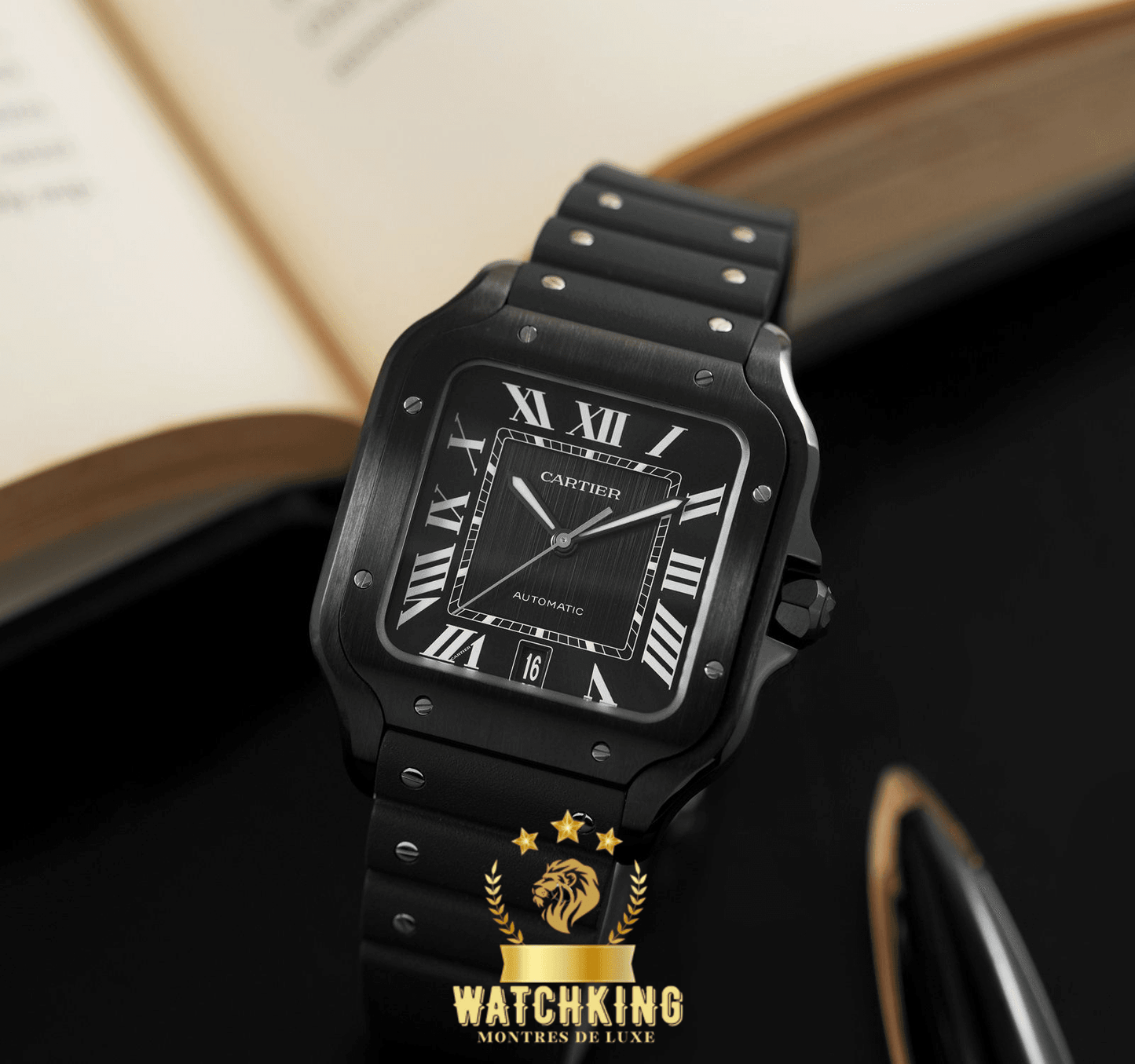 Santos de Cartier Caoutchouc Black