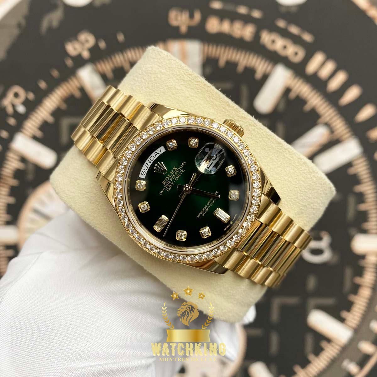 Rolex Day-date Vert Pierres 36mm