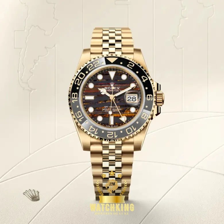 Rolex GMT-MASTER II Doré/Tiger Iron 40mm