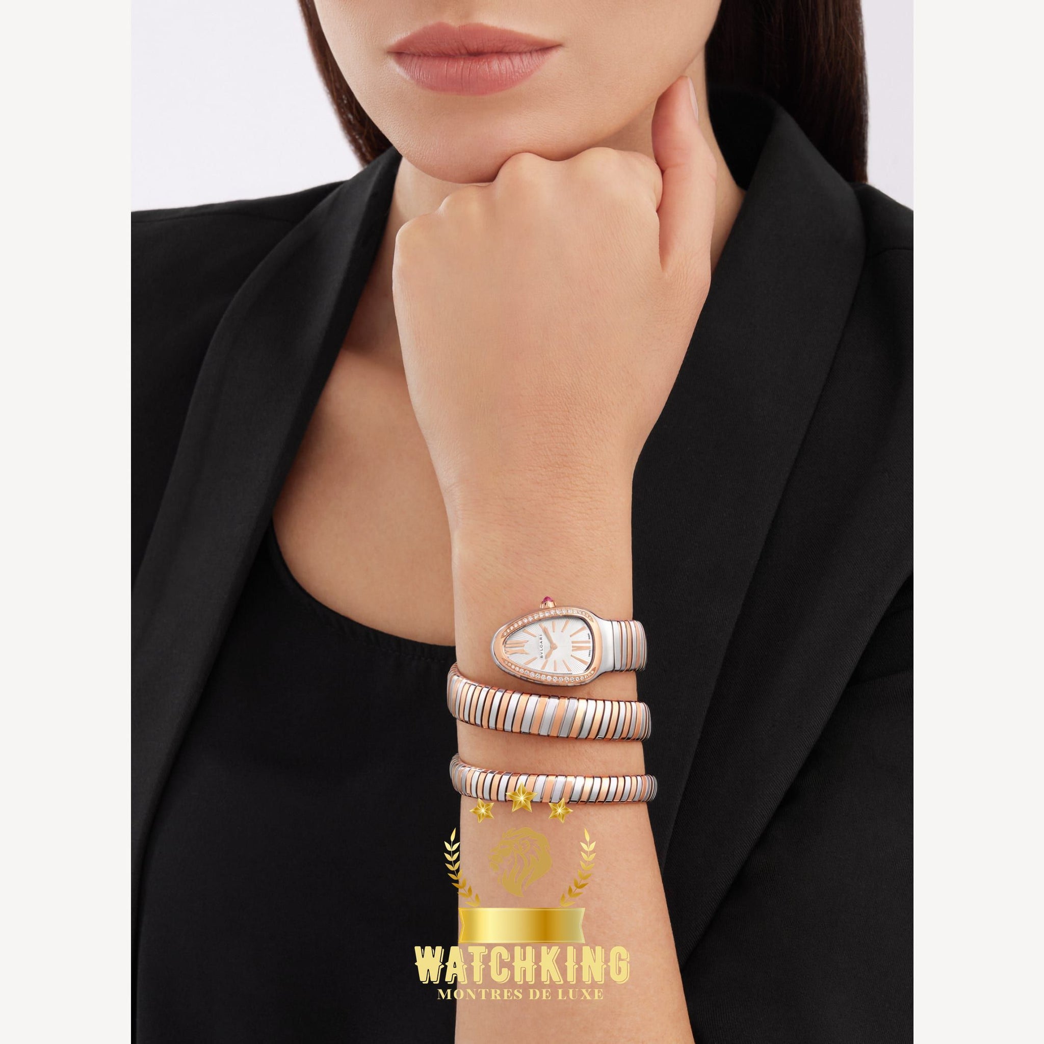 Bvlgari Serpenti Tubogas Argenté/Or rose