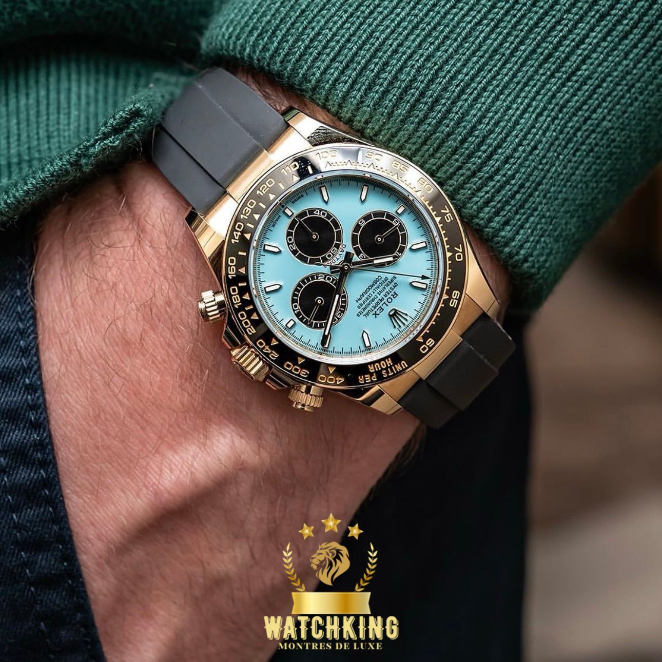 Rolex Cosmograph Daytona Caoutchouc Turquoise 40mm