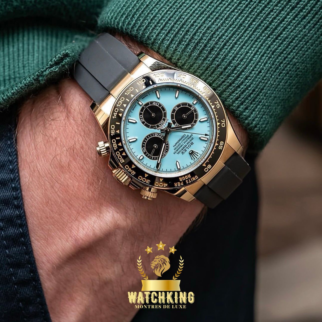 Rolex Cosmograph Daytona Caoutchouc Turquoise 40mm
