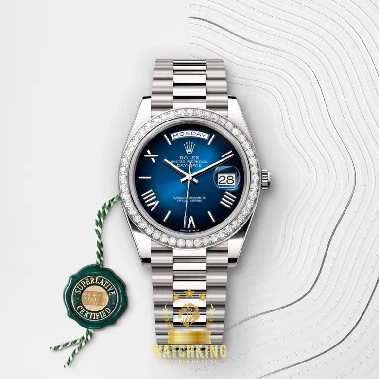 Rolex Day-date Bleu Romain Sertie 36mm